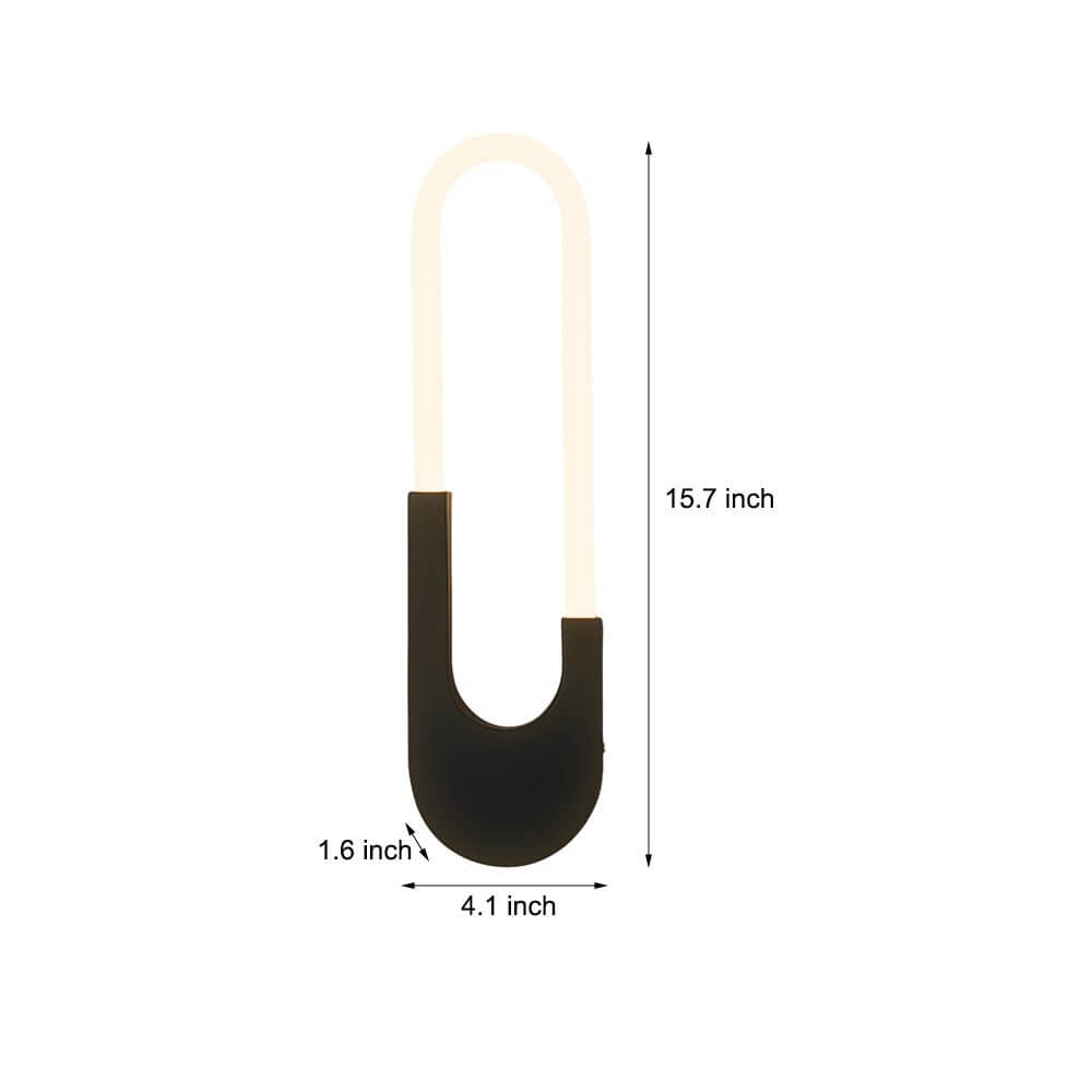 Modern Indoor Oval LED Wall Sconce – Gold or Black, 16'' Height