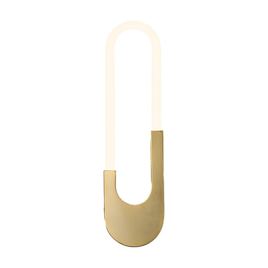 Modern Indoor Oval LED Wall Sconce – Gold or Black, 16'' Height
