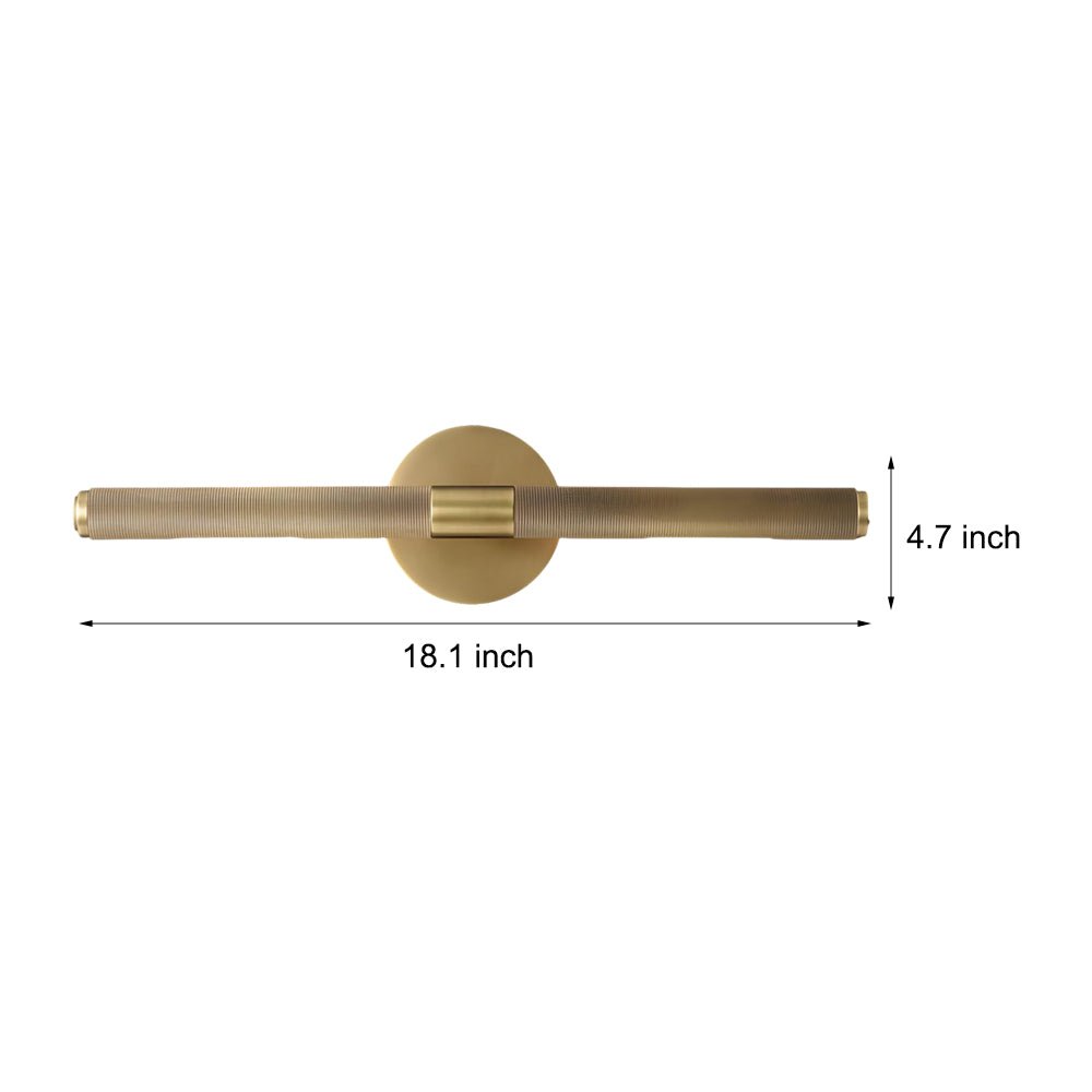 Modern Knurled Texture LED Bathroom Vanity Light with Swiveling Head