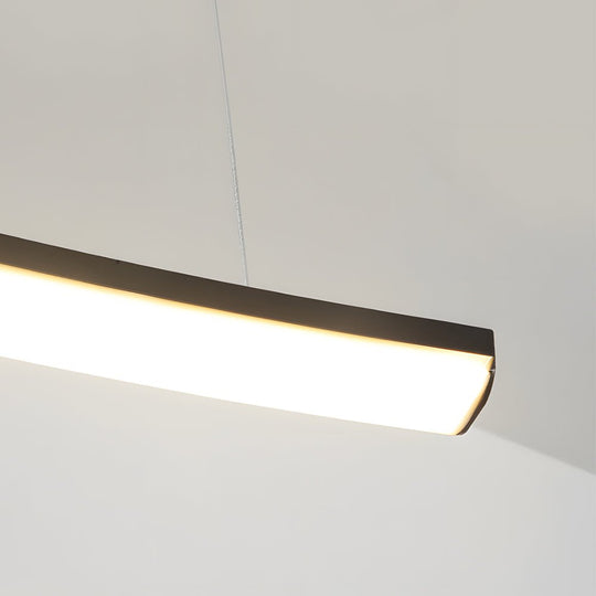 Modern Linear Arc Pendant Light with Dimming