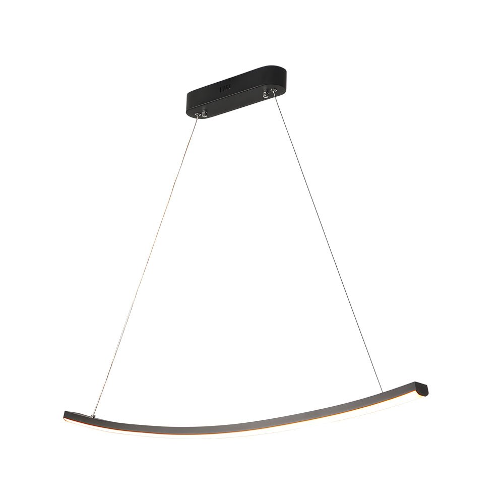 Modern Linear Arc Pendant Light with Dimming