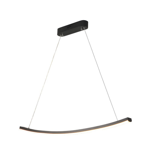 Modern Linear Arc Pendant Light with Dimming
