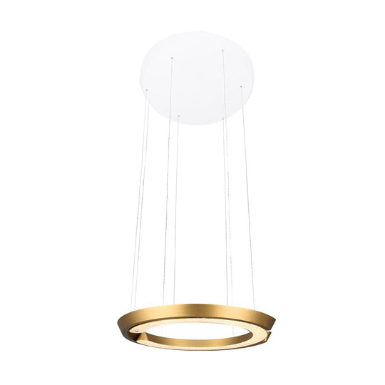 Modern LED Ring Pendant Light with Acrylic Shade – Adjustable