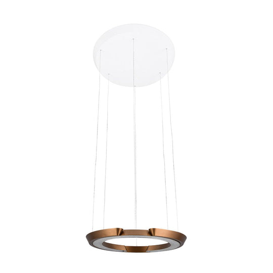 Modern LED Ring Pendant Light with Acrylic Shade – Adjustable