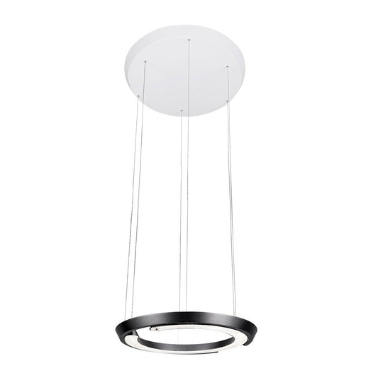 Modern LED Ring Pendant Light with Acrylic Shade – Adjustable