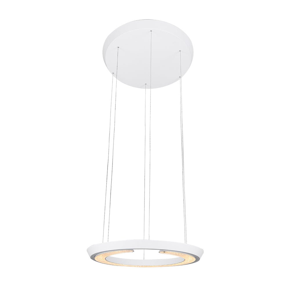 Modern LED Ring Pendant Light with Acrylic Shade – Adjustable