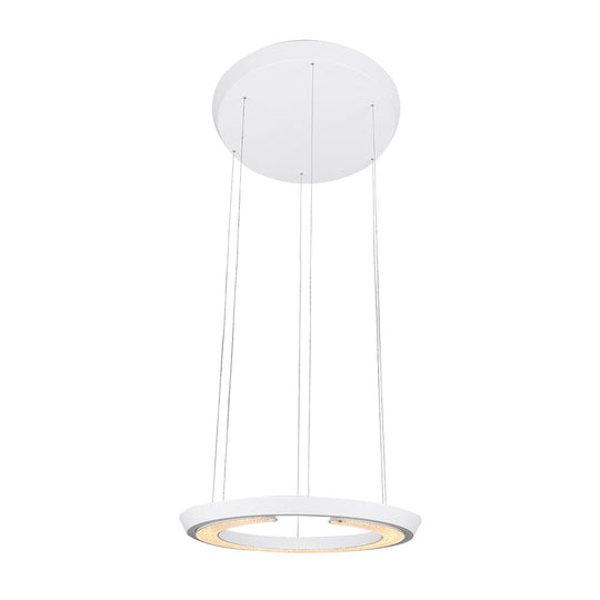 Modern LED Ring Pendant Light with Acrylic Shade – Adjustable