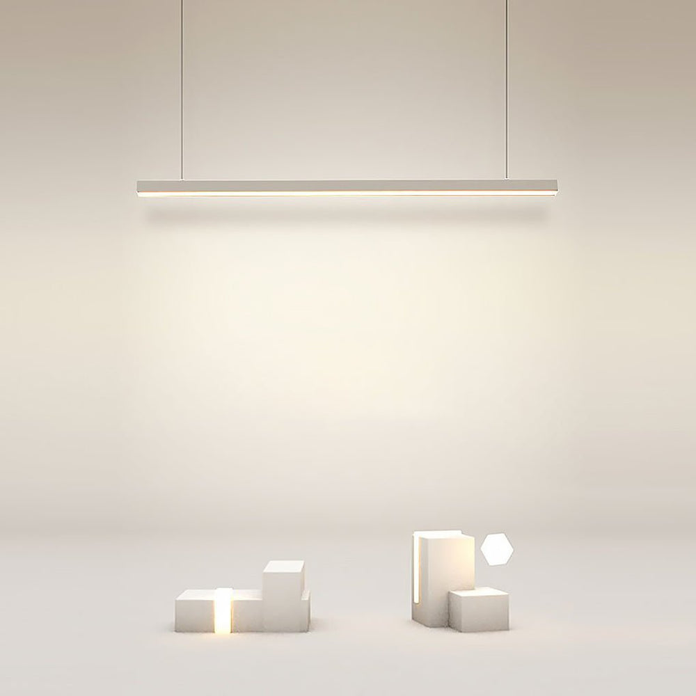 Modern Linear Farmhouse Black LED Chandelier