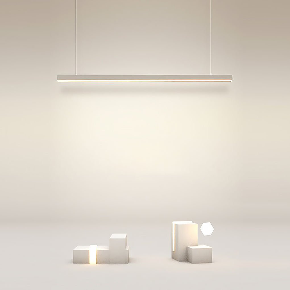 Modern Linear Farmhouse Black LED Chandelier