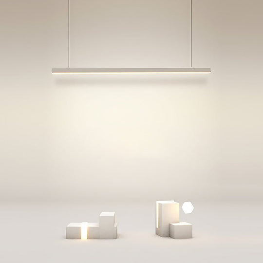 Modern Linear Farmhouse Black LED Chandelier