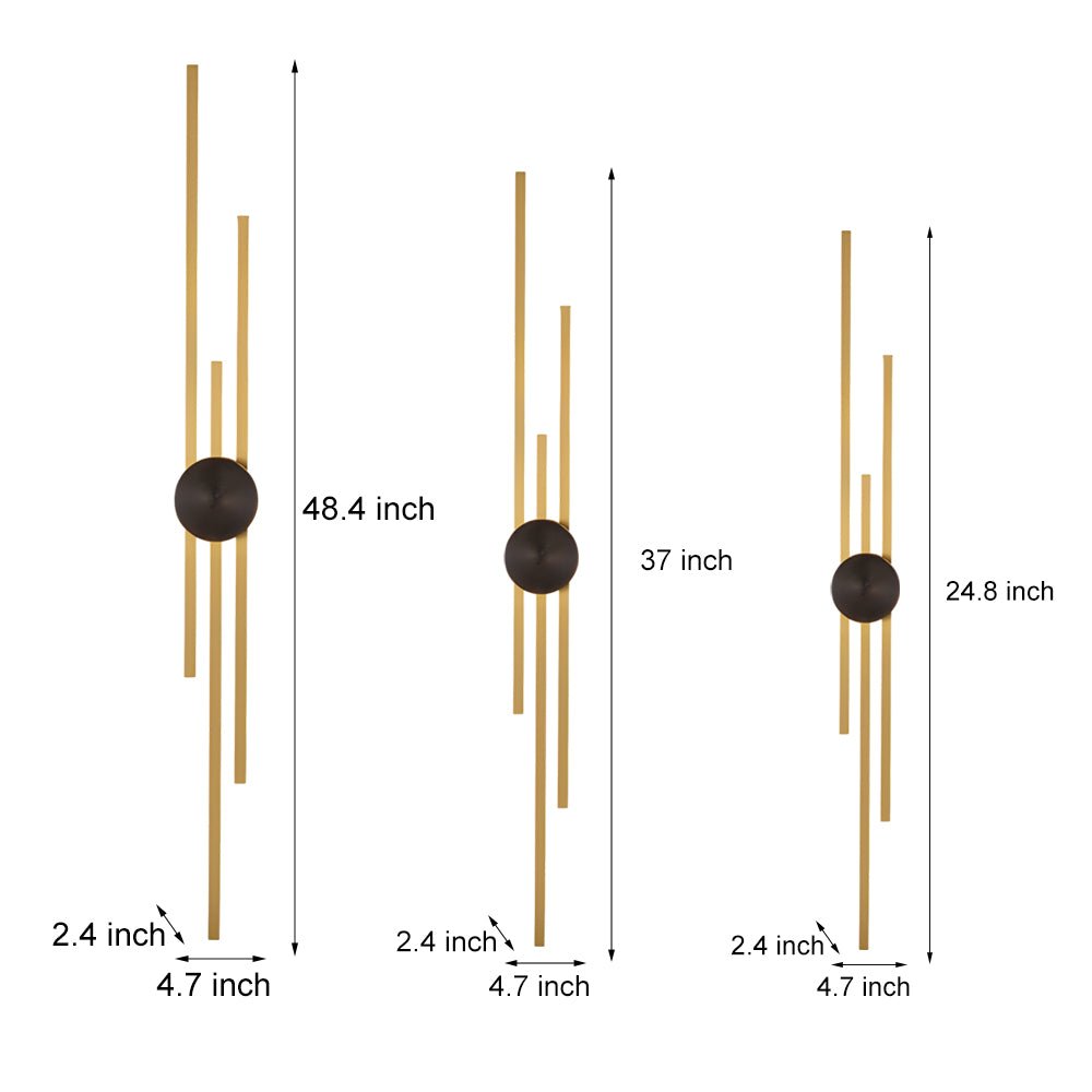 Modern Linear LED Wall Lamp with 3-Step Dimming