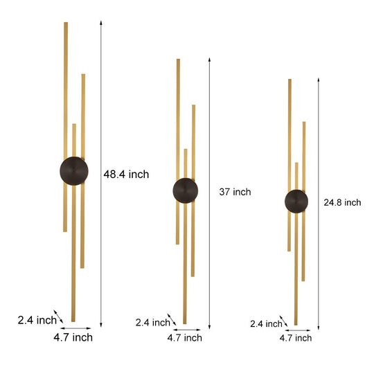 Modern Linear LED Wall Lamp with 3-Step Dimming