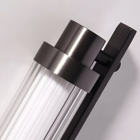 Modern Long Acrylic Tube LED Black Metallic Wall Lamp
