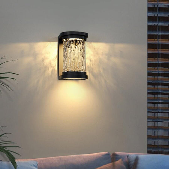Modern Luxury Glass Stereoscopic Luminescence Cylindrical LED Wall Light