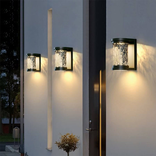 Modern Luxury Glass Stereoscopic Luminescence Cylindrical LED Wall Light