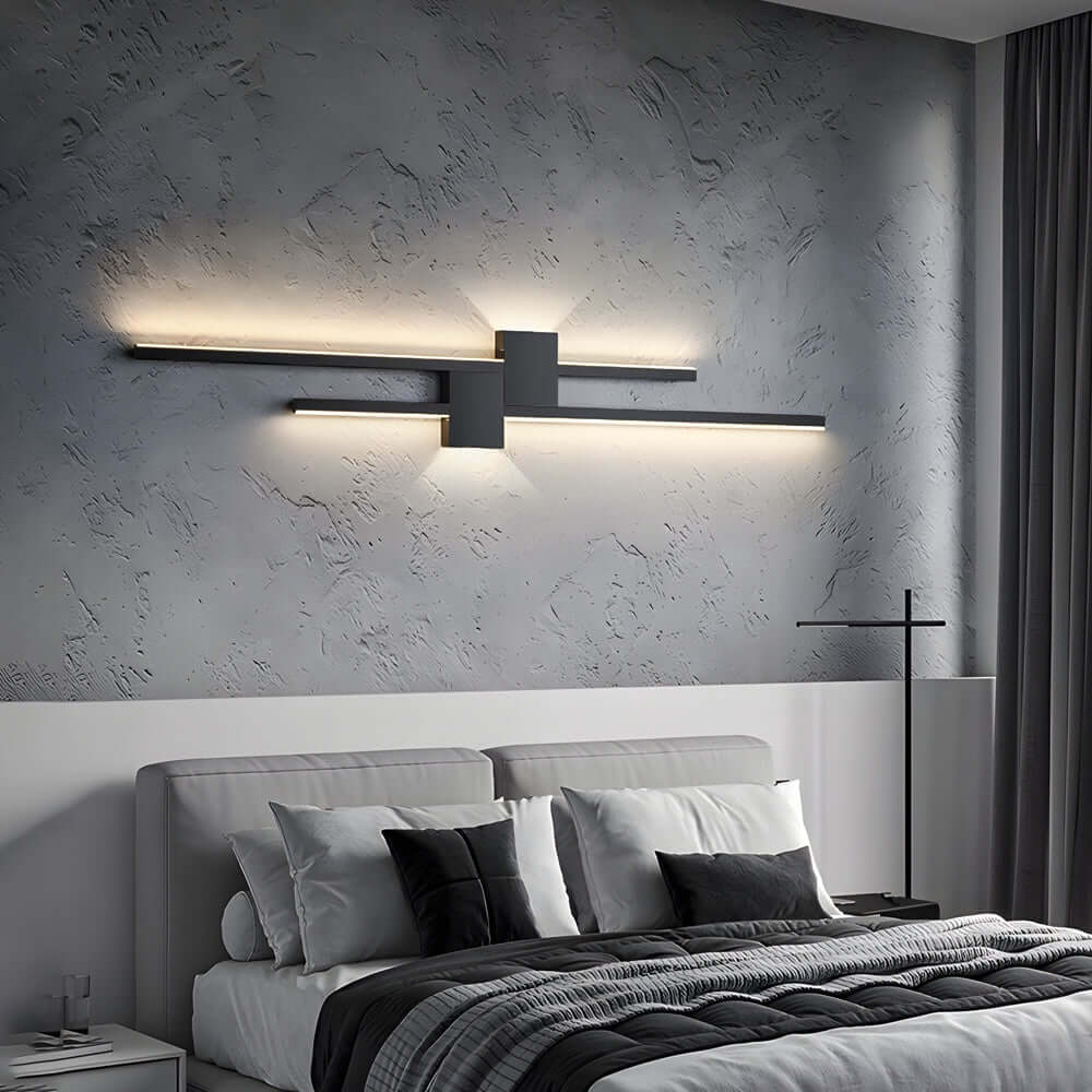 Modern Iron LED Linear Lights – Horizontal & Vertical Wall Mounted