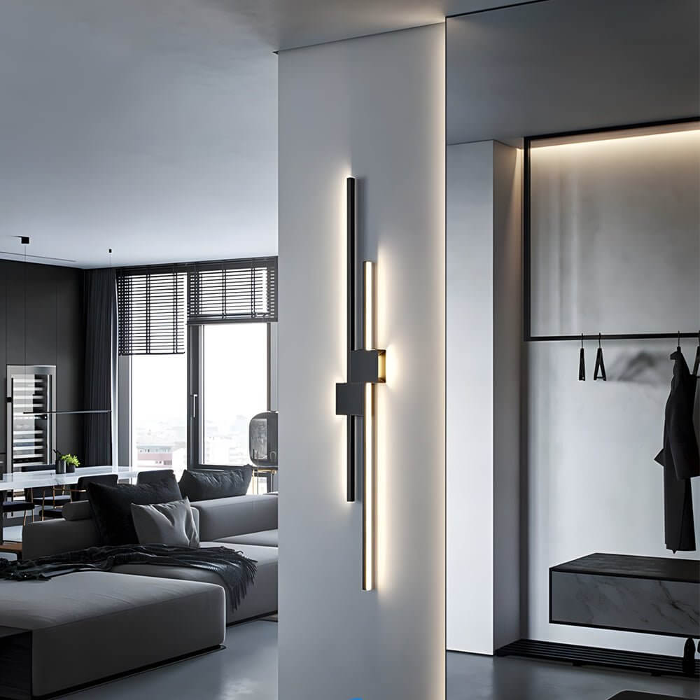 Modern Iron LED Linear Lights – Horizontal & Vertical Wall Mounted
