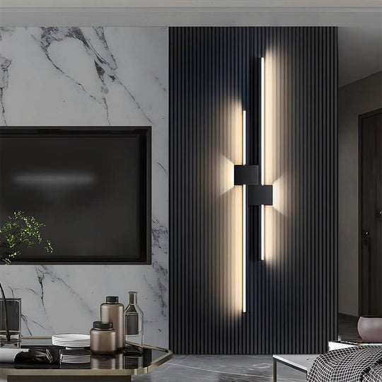 Modern Iron LED Linear Lights – Horizontal & Vertical Wall Mounted