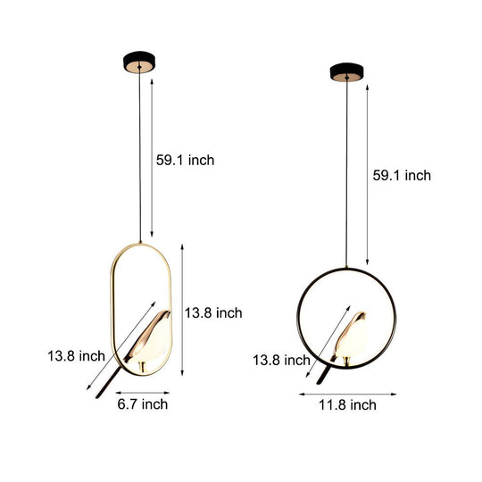 Modern Magpie Pendant Light – Circle/Oval LED