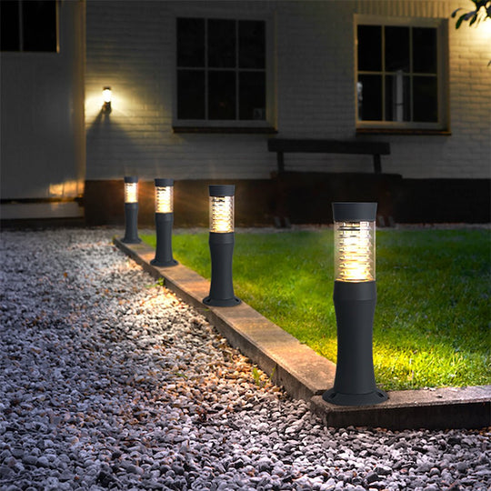 Modern Aluminum Acrylic Outdoor Bollard Light