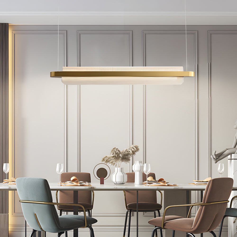 Modern Nami Linear Suspension Lamp – Elegant Acrylic Island Light