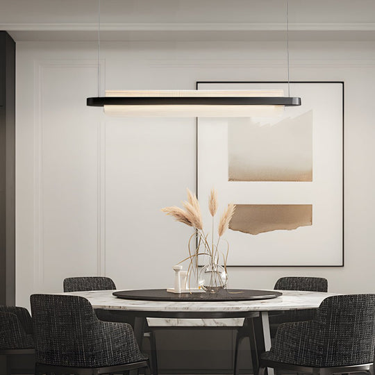 Modern Nami Linear Suspension Lamp – Elegant Acrylic Island Light