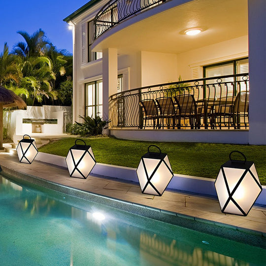 Modern Stainless Steel LED Outdoor Post Lantern Light