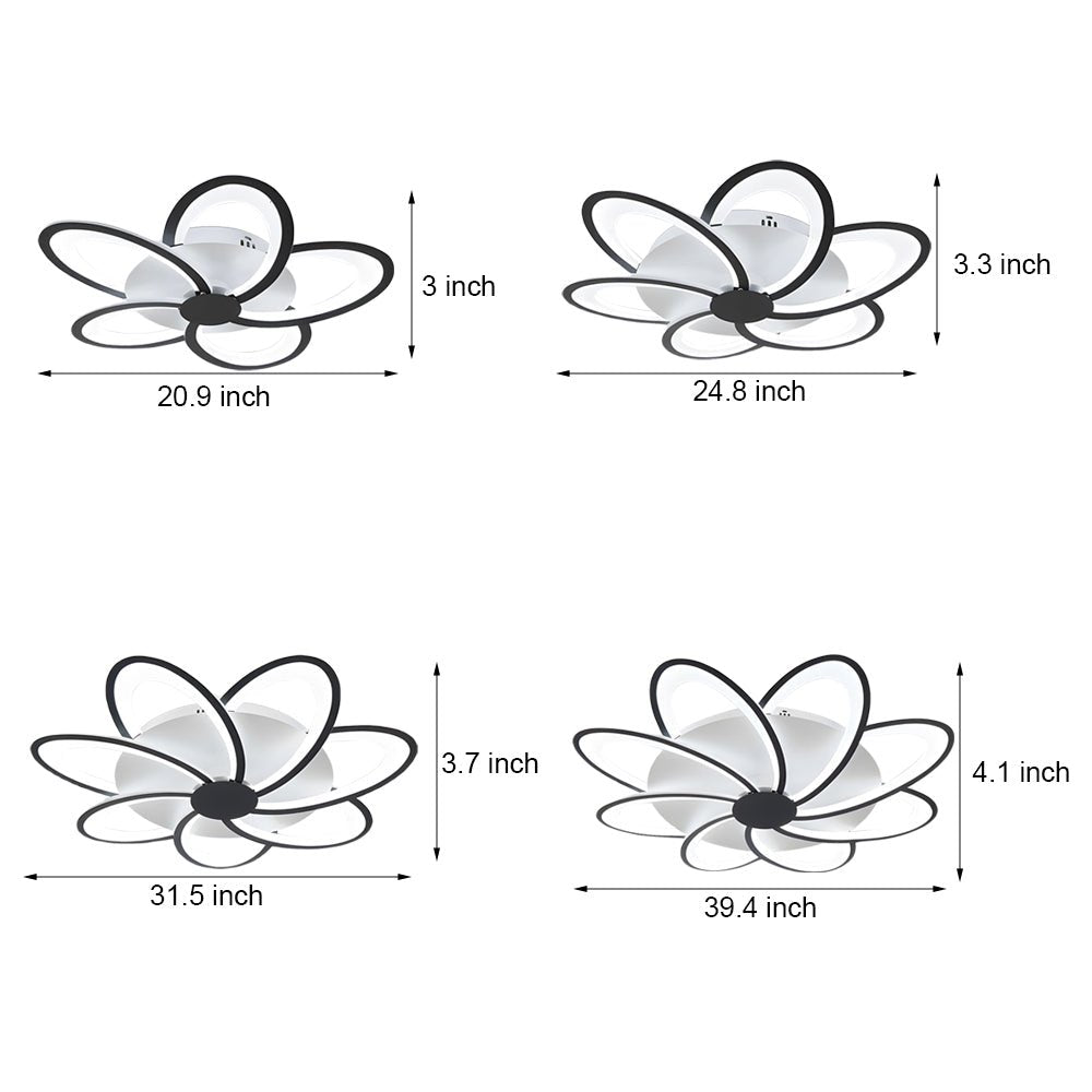 Modern Petal Flush Mount Light Acrylic LED Flower Shape Ceiling Lamp