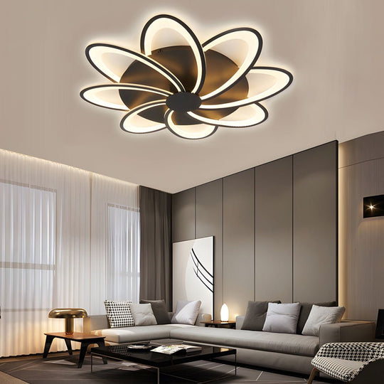 Modern Petal Flush Mount Light Acrylic LED Flower Shape Ceiling Lamp