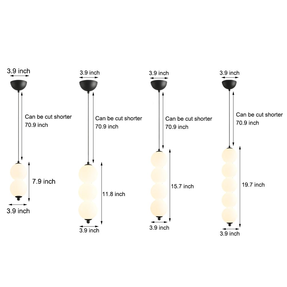 Modern Vertical Balls LED Pendant Light – Dimmable