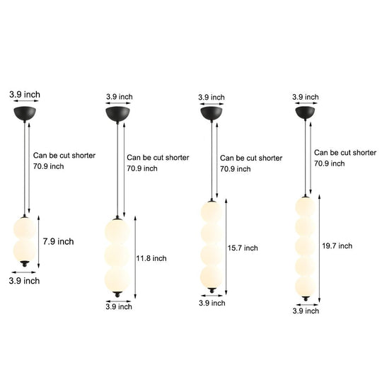 Modern Vertical Balls LED Pendant Light – Dimmable