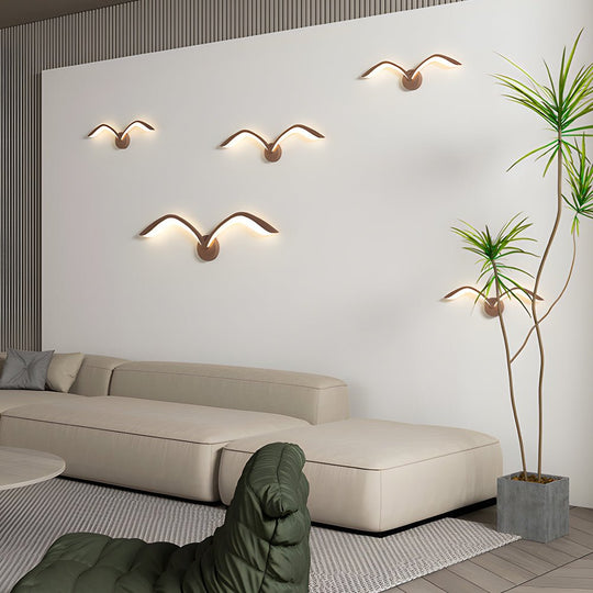 Modern Seagull LED Wall Sconce with Acrylic Wing Design