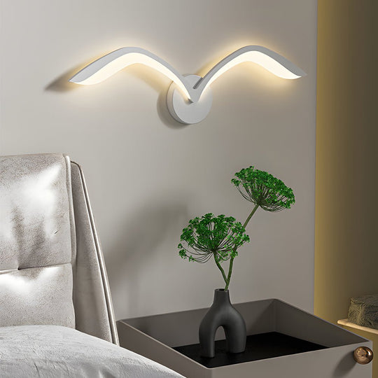 Modern Seagull LED Wall Sconce with Acrylic Wing Design