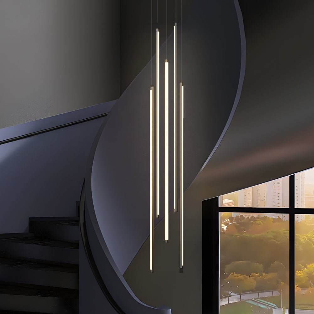 Modern Spiral LED Strip Chandelier – 3/5/8 Lights