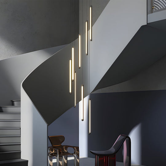 Modern Spiral LED Strip Chandelier – 3/5/8 Lights