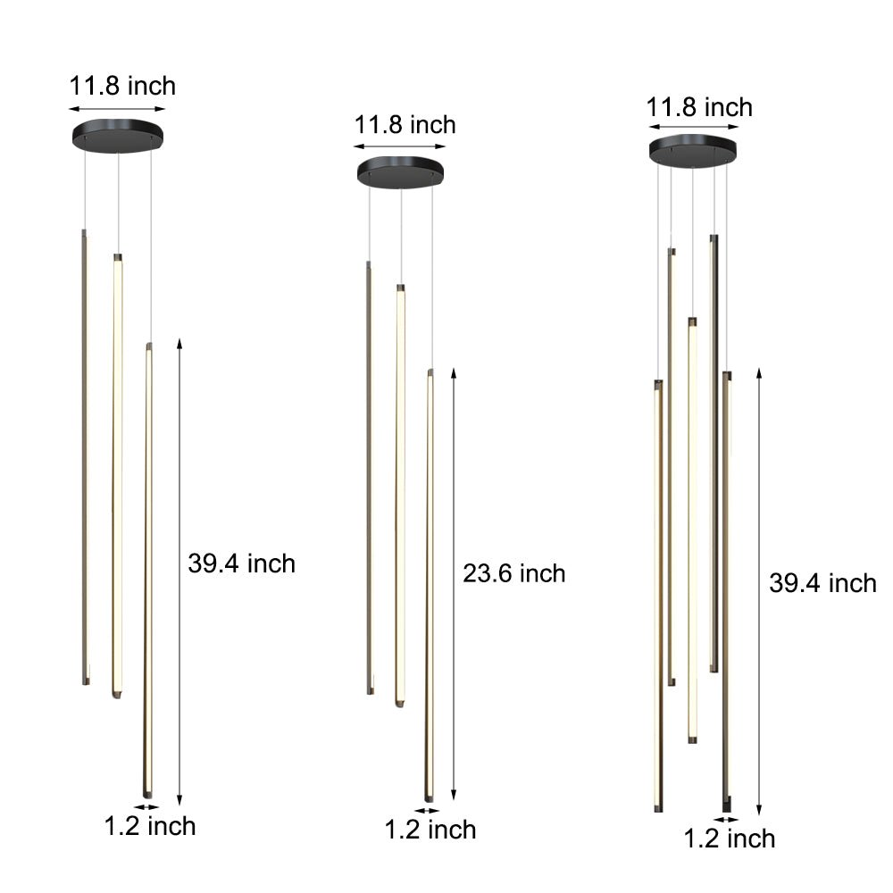 Modern Spiral LED Strip Chandelier – 3/5/8 Lights