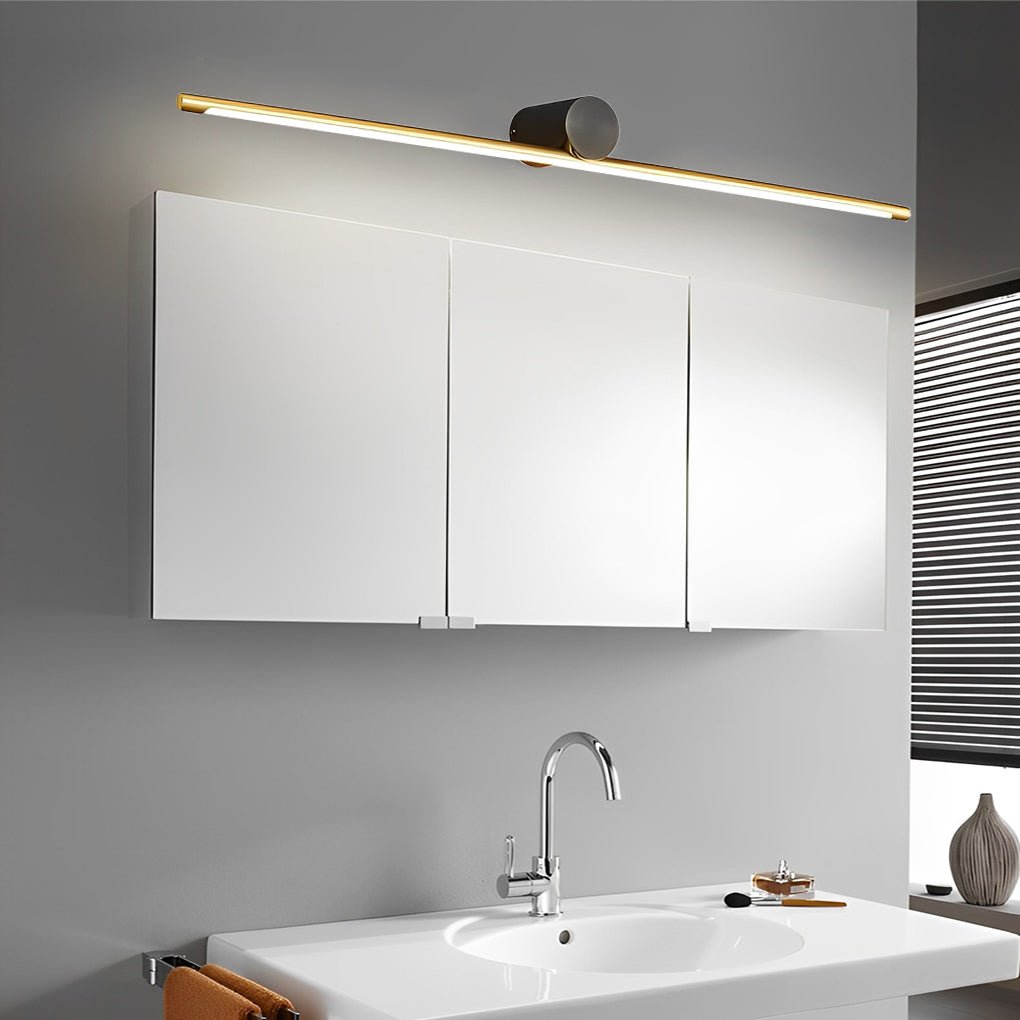 Modern Two-Tone Bathroom Vanity Light with Linear Bar