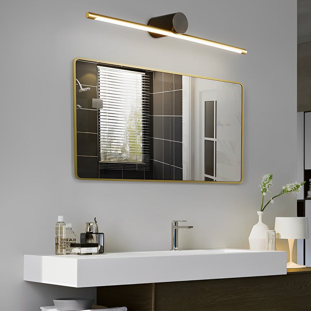 Modern Two-Tone Bathroom Vanity Light with Linear Bar