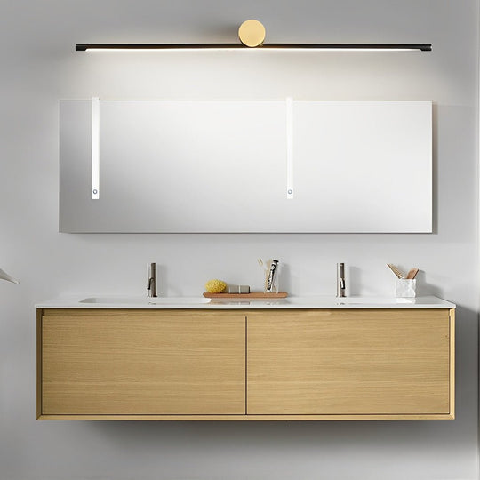 Modern Two-Tone Bathroom Vanity Light with Linear Bar