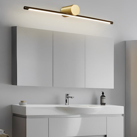 Modern Two-Tone Bathroom Vanity Light with Linear Bar