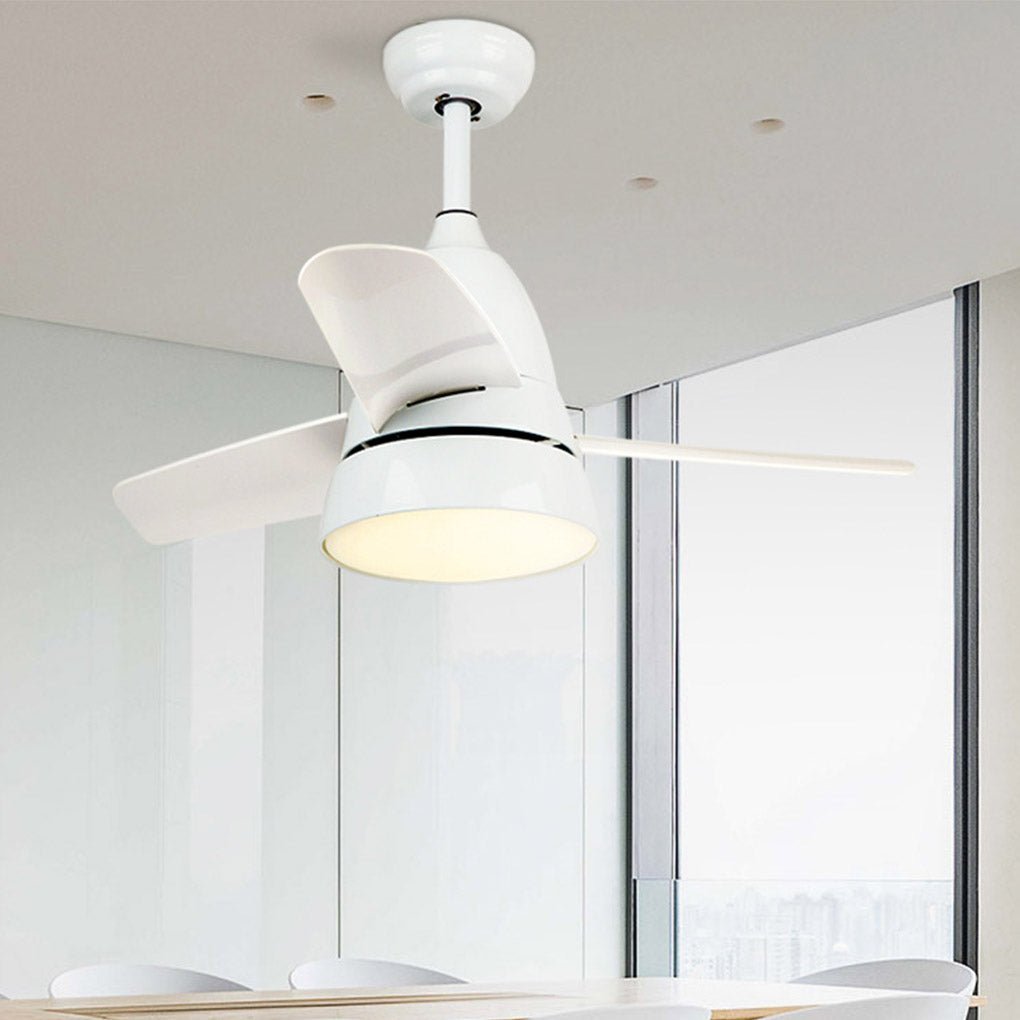 Modern Kids Room Ceiling Fan with 3 Color Adjustable LED and Remote