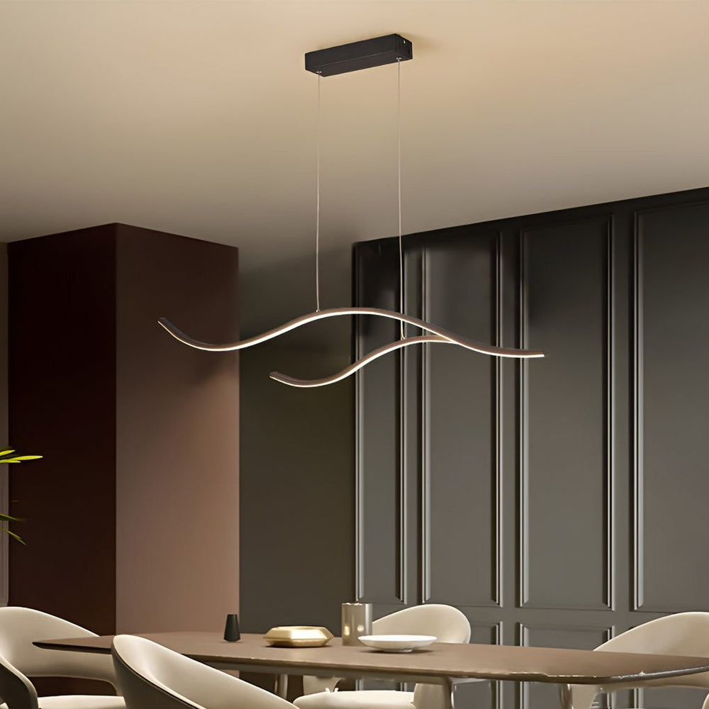 Wave Linear Hanging Branch LED Modern Pendant Light