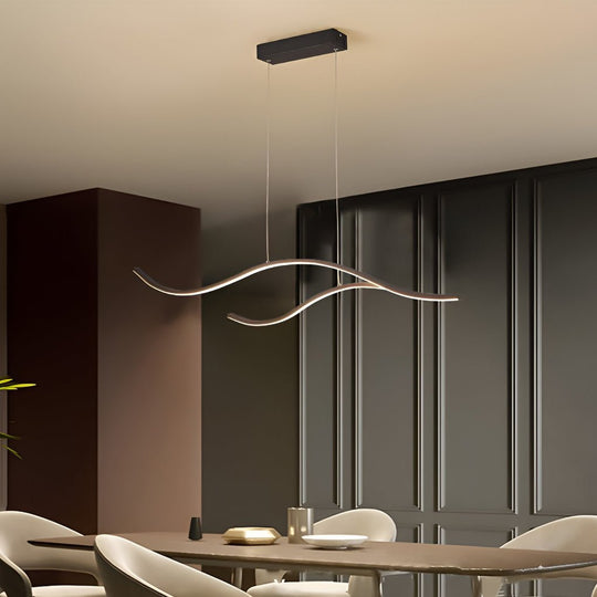 Wave Linear Hanging Branch LED Modern Pendant Light