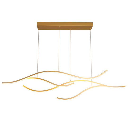 Wave Linear Hanging Branch LED Modern Pendant Light