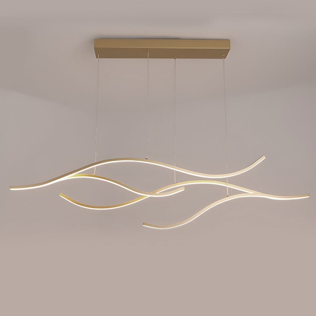 Wave Linear Hanging Branch LED Modern Pendant Light