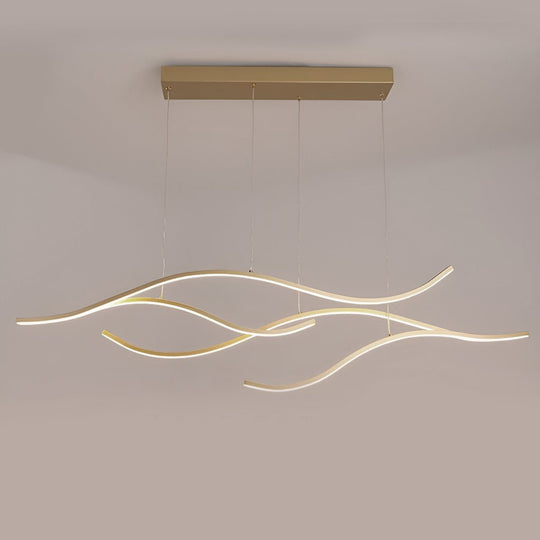 Wave Linear Hanging Branch LED Modern Pendant Light