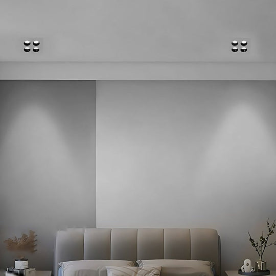 Modern White Aluminum LED Recessed Anti-Glare Spotlight
