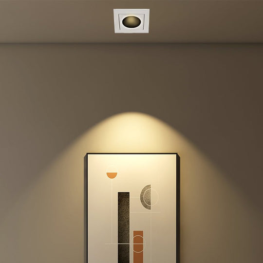 Modern White Aluminum LED Recessed Anti-Glare Spotlight