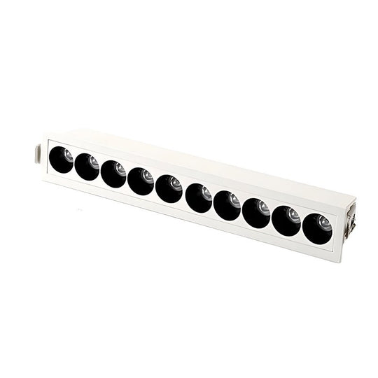 Modern White Aluminum LED Recessed Anti-Glare Spotlight