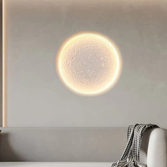 Moon-Like Plaster LED Embedded Wall Light